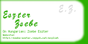 eszter zsebe business card